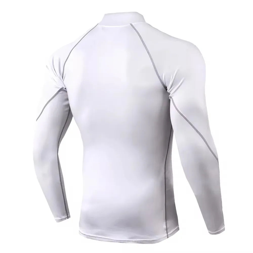 Men Swimming TightsT Shirt Surf Rash Guard Long Sleeve Protection Basic Skins Surfing Diving Swimsuit Tees Rashguard Gym Clothes