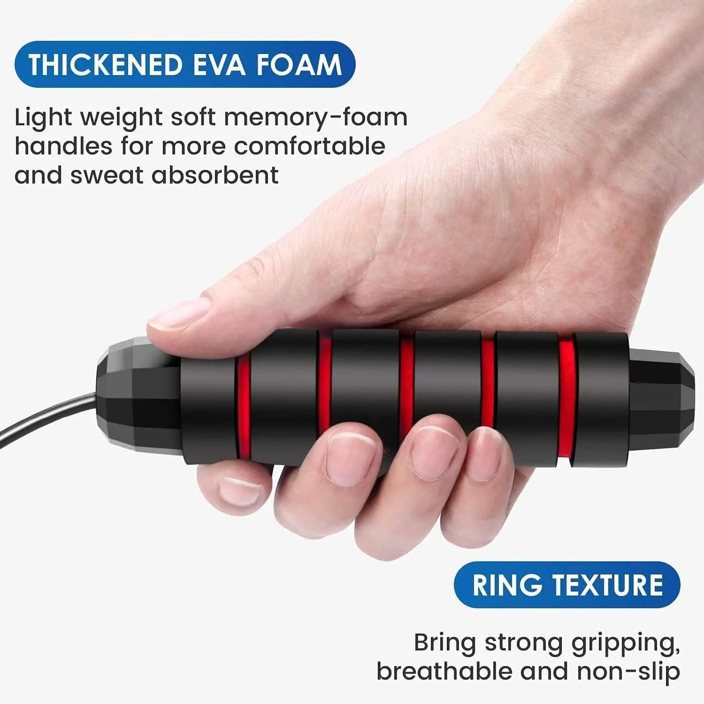 Skipping Rope with Ball Bearings Rapid Jump Rope Cable for Aerobic Exercise Speed Training Extreme Jumping Endurance Training