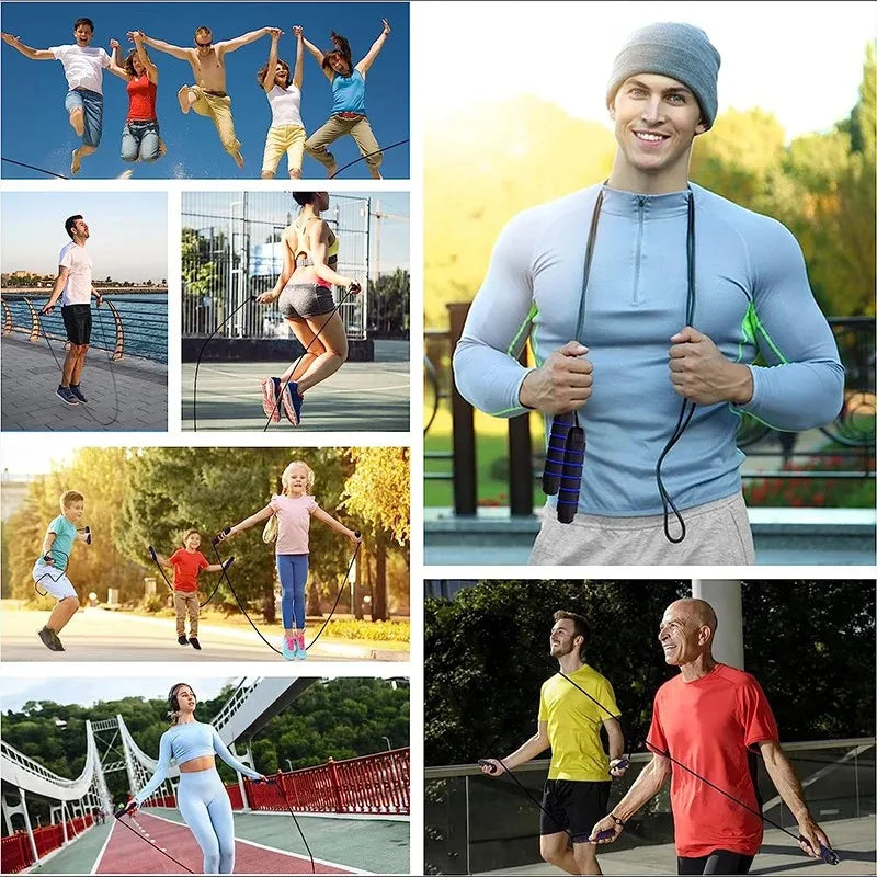 Skipping Rope with Ball Bearings Rapid Jump Rope Cable for Aerobic Exercise Speed Training Extreme Jumping Endurance Training