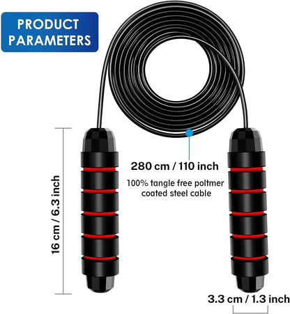 Skipping Rope with Ball Bearings Rapid Jump Rope Cable for Aerobic Exercise Speed Training Extreme Jumping Endurance Training
