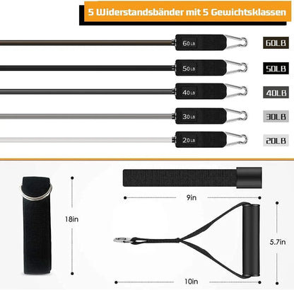 Resistance Bands Set Tension Pull Rope for Men Women Workout Exercise Bands for Fitness Home Gym Strength Training Equipment