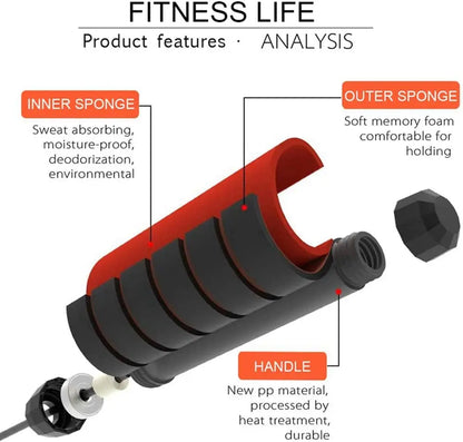 Skipping Rope with Ball Bearings Rapid Jump Rope Cable for Aerobic Exercise Speed Training Extreme Jumping Endurance Training