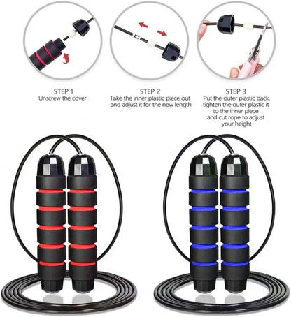 Skipping Rope with Ball Bearings Rapid Jump Rope Cable for Aerobic Exercise Speed Training Extreme Jumping Endurance Training