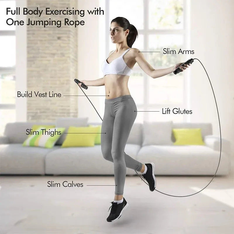 Skipping Rope with Ball Bearings Rapid Jump Rope Cable for Aerobic Exercise Speed Training Extreme Jumping Endurance Training